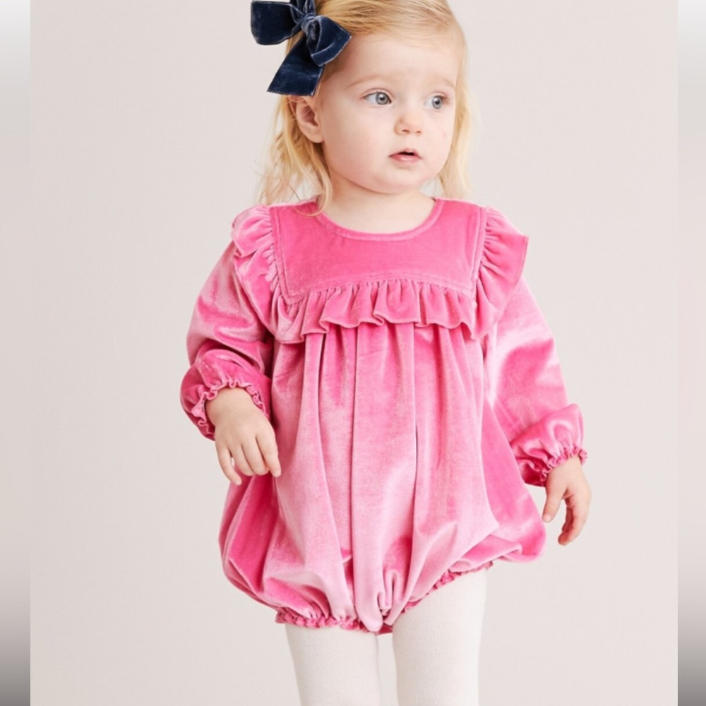 Pink Chicken Pink Velvet Baby Romper 18-24 months